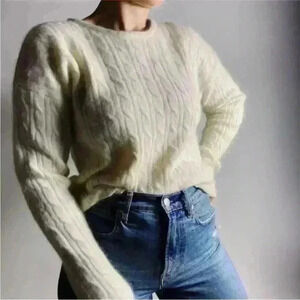 Vintage 90’s Express Tricot lambswool and angora rabbit hair sweater black small
